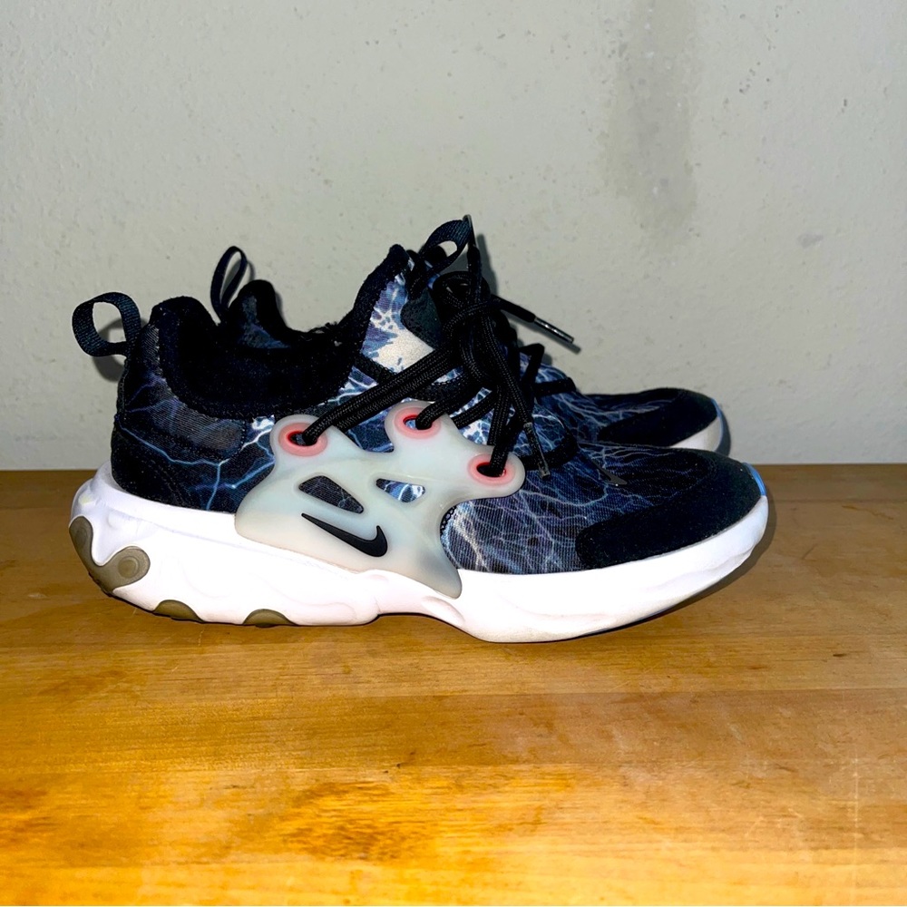 Nike React Presto Low GS Sz 3y Running Shoes Black Lightning BQ4002-008